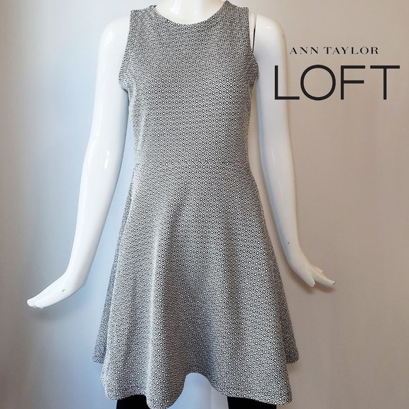 Fit & Flare Sleeveless Textured Dress Size 2 - Picture 1 of 8